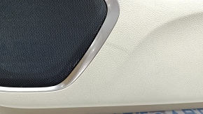 Door trim card front right Lincoln Nautilus 19-23 brown with beige, wood trim, butts, for dry cleaning