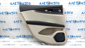 Door trim card rear left Lincoln Nautilus 19-23 brown with beige, wood trim, cut, butt, plastic turned white, for dry cleaning