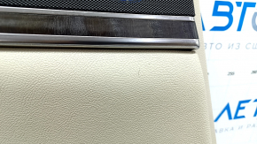 Door trim card rear left Lincoln Nautilus 19-23 brown with beige, wood trim, cut, butt, plastic turned white, for dry cleaning