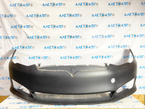 Front Bumper Naked Tesla Model S 12-15 Black Matte, Scratches, Dimples