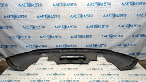 Rear bumper lip for 2 pipes Audi Q5 8R 13-17 without parking sensors, for towbar, graphite, scratches, broken mount