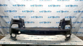 Bare front bumper upper part Jeep Cherokee KL 14-18 without parking sensors, under the plug of the towing hook, dented, scratches