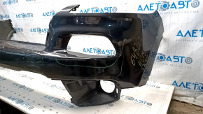 Bare front bumper upper part Jeep Cherokee KL 14-18 without parking sensors, under the plug of the towing hook, dented, scratches