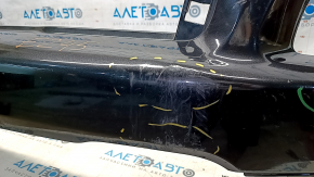 Bare front bumper upper part Jeep Cherokee KL 14-18 without parking sensors, under the plug of the towing hook, dented, scratches