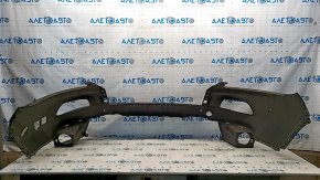 Bare front bumper upper part Jeep Cherokee KL 14-18 without parking sensors, under the plug of the towing hook, dented, scratches