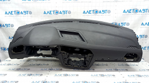Torpedo front panel with AIRBAG VW Tiguan 18 - black, without deflectors, without side trims, rusty pyropatron