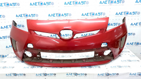 Front bumper bare Toyota Prius 30 13-15 rest, red, dented, crack, scratches