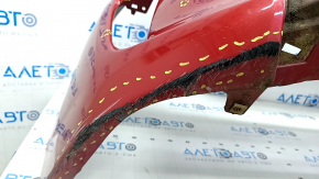 Front bumper bare Toyota Prius 30 13-15 rest, red, dented, crack, scratches