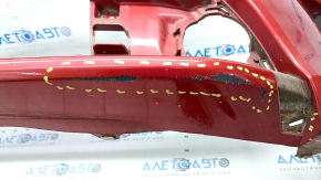 Front bumper bare Toyota Prius 30 13-15 rest, red, dented, crack, scratches
