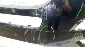 Front bumper upper part Ford Explorer 16-17 rest black, scratches, cracked, for parking sensors