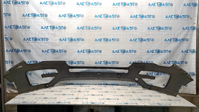 Front bumper upper part Ford Explorer 16-17 rest black, scratches, cracked, for parking sensors