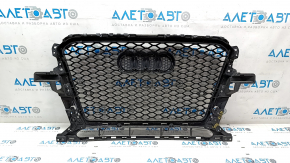Radiator grill Audi Q5 8R 13-17 for parking sensors, black gloss, not