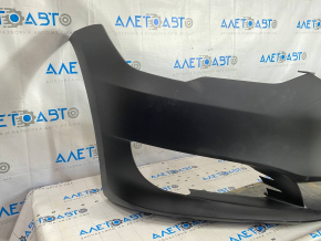 Front bumper assembly Tesla Model S 12-15 pre-rest, for facelift, scratches, dented, central molding peeled chrome, crack