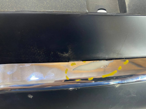 Front bumper assembly Tesla Model S 12-15 pre-rest, for facelift, scratches, dented, central molding peeled chrome, crack