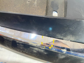 Front bumper assembly Tesla Model S 12-15 pre-rest, for facelift, scratches, dented, central molding peeled chrome, crack