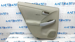 Door trim card rear left Toyota Prius 30 10-15 beige, with beige insert cloth, scratches, for dry cleaning
