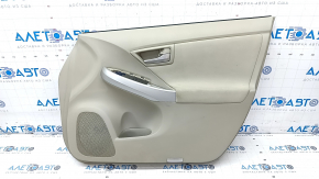Door trim card front right Toyota Prius 30 10-15 beige, with beige insert cloth, for dry cleaning, dents, scuffed