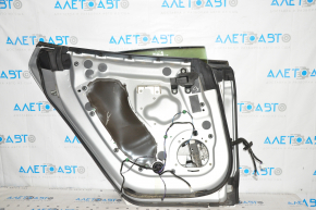 Door assembly rear left Tesla Model S 12-15 pre-rest, silver PMSS, scratches on the chrome handle, peeled paint