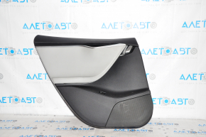 Door trim card rear left Tesla Model S 12-15 pre-rest black, with gray insert, with backlight, for dry cleaning, tear
