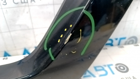 Front bumper molding upper Nissan Rogue 17 - black, worn, broken mount