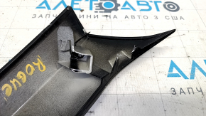 Front bumper molding upper Nissan Rogue 17 - black, worn, broken mount