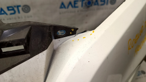 Bare front bumper Nissan Rogue 17 - white, cracked, broken fasteners,