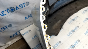 Bare front bumper Nissan Rogue 17 - white, cracked, broken fasteners,