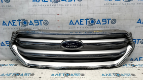Radiator grill grill Ford Escape MK3 17-19 rest gray with chrome with emblem, scratches