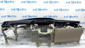 Torpedo front panel with AIRBAG Toyota Prius 30 10-15 beige, with overlay, with glove compartment, scratches