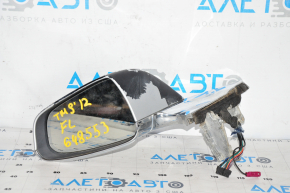Tesla Model S 12-20 13+1 pins left side mirror, auto-dimming, gray+chrome, heated, paint peeled off