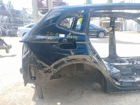 Quarter wing rear right VW Tiguan 18-long on the body, black, painted
