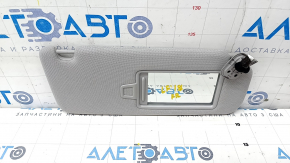Right sun visor for Hyundai Sonata 15-19, gray, without hook