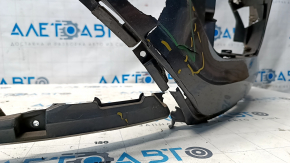 Front bumper bare Ford Escape MK3 17-19 rest, graphite, cracked, missing fragment, scratches, fastener defect