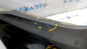 Front bumper bare Ford Escape MK3 17-19 rest, graphite, cracked, missing fragment, scratches, fastener defect