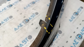 Front bumper bare Ford Escape MK3 17-19 rest, graphite, cracked, missing fragment, scratches, fastener defect