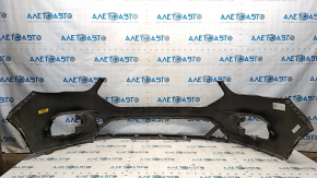 Front bumper bare Ford Escape MK3 17-19 rest, graphite, cracked, missing fragment, scratches, fastener defect
