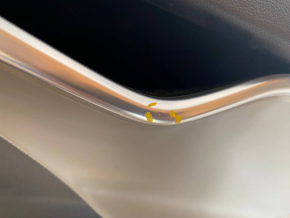 Door trim card rear right Tesla Model S 12-15 pre-rest black, with backlight, with gray insert, butt on chrome, scuffed, needs cleaning