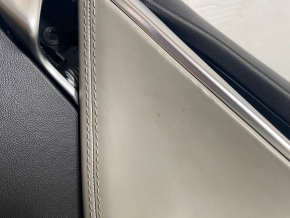 Door trim card rear right Tesla Model S 12-15 pre-rest black, with backlight, with gray insert, butt on chrome, scuffed, needs cleaning