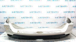 Bare rear bumper Nissan Rogue 17 - white QAK, worn, torn