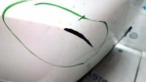 Bare rear bumper Nissan Rogue 17 - white QAK, worn, torn