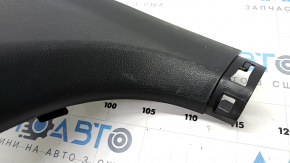 Center pillar trim lower left Hyundai Sonata 15-19 black, worn