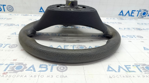 Naked steering wheel Hyundai Sonata 18-19 black rubber without petals, with overlay, for dry cleaning