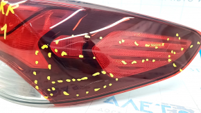 Light outer wing right Hyundai Sonata 18-19 halogen, scratches