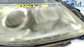 Headlight front right bare Lexus ES300h ES350 13-15 dorest halogen + LED DRL, spider web, for polishing