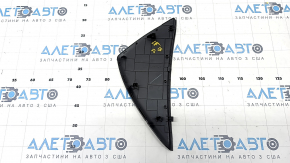 Front panel trim side left Hyundai Sonata 18-19 black