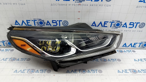 Headlight front right bare Hyundai Sonata 18-19 halogen with mount, sand, for polishing, butt on molding