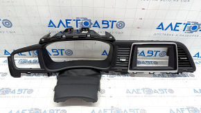 Central dashboard trim Hyundai Sonata 18-19 black, with deflectors
