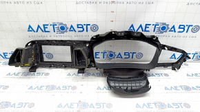 Central dashboard trim Hyundai Sonata 18-19 black, with deflectors