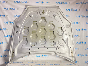 The hood is bare Tesla Model S 12-15 pre-rest aluminum silver PMSS, pokes hail, peeled paint
