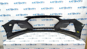 Front bumper bare Hyundai Sonata 18-19 black, torn, cracked, dented, scratches, broken fasteners